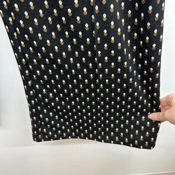 NEW Max Studio Pintuck Wide Leg Trouser Small Black Brown Knit Pull On Business - Picture 5 of 9